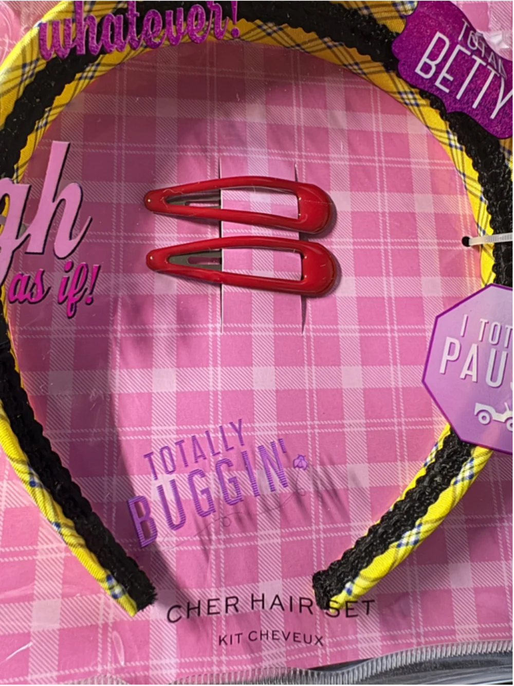 Revolution x Clueless Cher Plaid Headband Hair Clip Set
